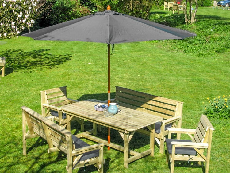 North Downs Garden Table and Chair Set– Seats 8