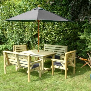 Pennine Garden Table and Chair Set โ Seats 6