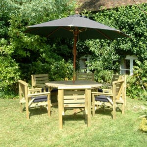 South Downs Garden Table and Chair Setโ Seats 6