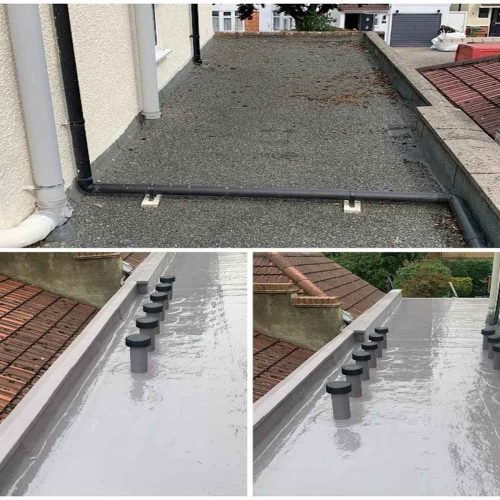 Liquid Membrane Roofing Kent Flat Roof Fibreglass Cold Applied Liquid Membrane Project 4