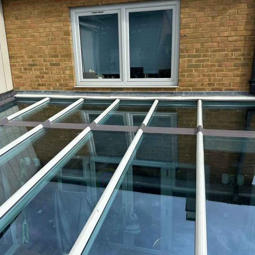 Flat Roof Fibreglass Cold Applied Liquid Membrane Project 6