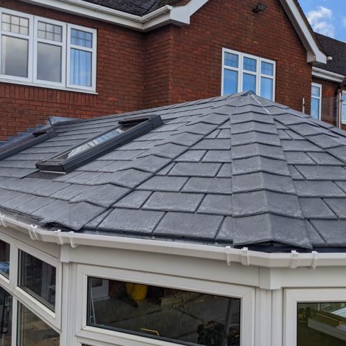 Tiled Conservatory Roof Surrey site 10 CAL Tiled and Insulated Conservatory Roof - 1