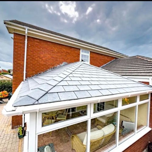 Tiled Conservatory Roof Surrey site 2 CAL Tiled and Insulated Conservatory Roof - 21 kev